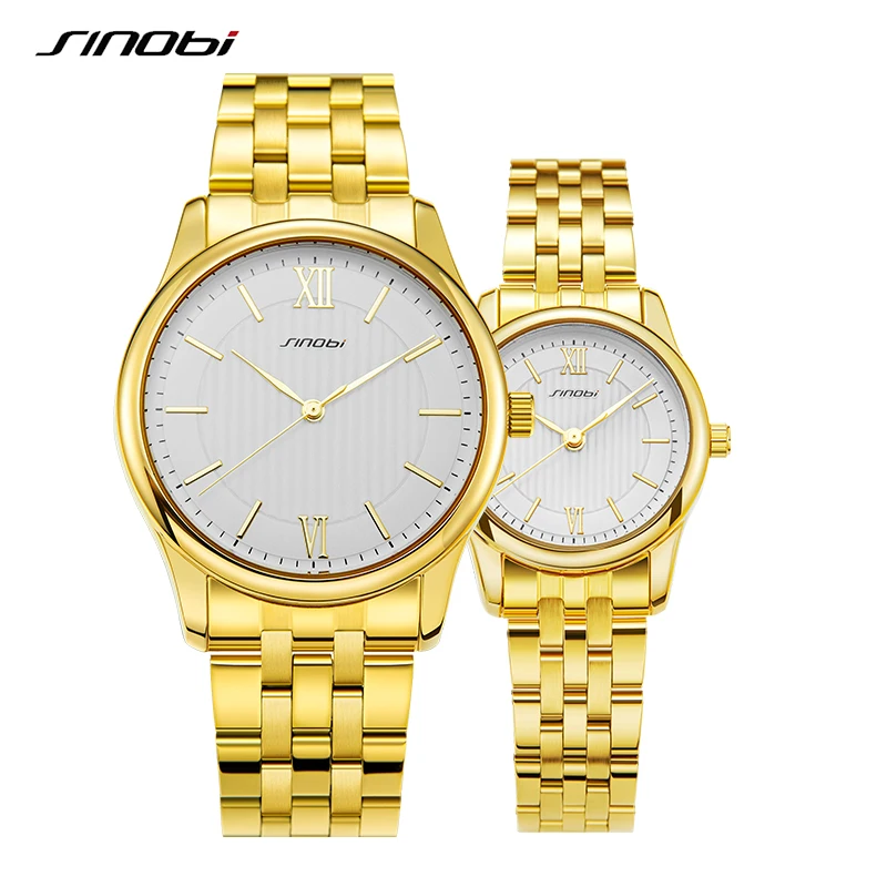 Sinobi Hot Fashion Luxury Couple Watch Gold Mesh Steel Belt Women Watches Top Brand Waterproof Lovers Watches Gift Reloj Mujer
Sinobi Hot Fashion Luxury Couple Watch Gold Mesh Steel Belt Women Watches Top Brand Waterproof Lovers Watches Gift Reloj Mujer