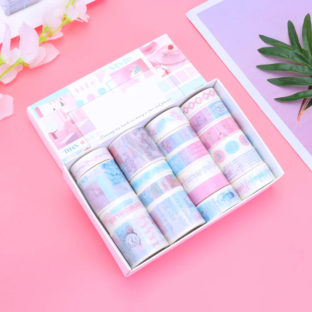 Fresh Washi Paper Tapes Pattern Adhesive Stickers DIY Gift Packaging Band Decorative Tape Set (Shore Orchid)
Fresh Washi Paper Tapes Pattern Adhesive Stickers DIY Gift Packaging Band Decorative Tape Set (Shore Orchid)