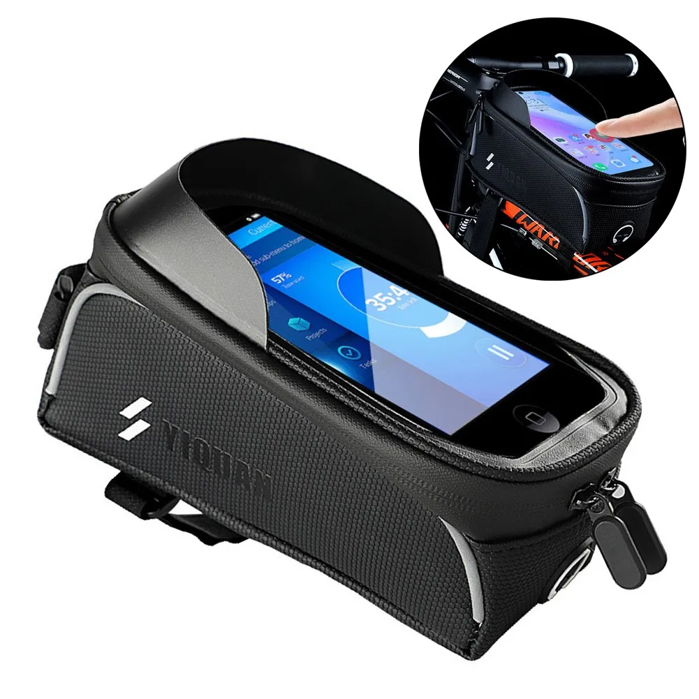 Waterproof Mountain Bicycle Bag MTB Road Bike Front Beam Bag Front Phone Pocket For 6.5Inch Riding Equipment Cycling Accessories
Waterproof Mountain Bicycle Bag MTB Road Bike Front Beam Bag Front Phone Pocket For 6.5Inch Riding Equipment Cycling Accessories