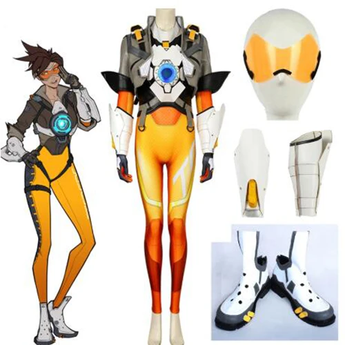Игровая Экипировка OW2 Lena Oxton Костюм Солдата 76 костюмы на Хэллоуин с комбинезоном