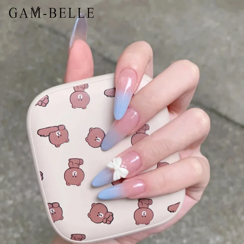 GAM-BELLE 24 шт. синие градиентные поддельные ногти 3D белые банты Дизайн полное покрытие Длинные овальные DIY маникюр искусственные накладные ног...
GAM-BELLE 24 шт. синие градиентные поддельные ногти 3D белые банты Дизайн полное покрытие Длинные овальные DIY маникюр искусственные накладные ног...