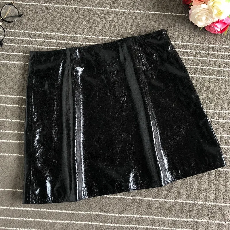 Summer Street Sheepskin Genuine Leather Skirt Women Fashion Nightclub Zipper Shiny Slim Fit A-Line High Waist Sexy Mini Skirts
Summer Street Sheepskin Genuine Leather Skirt Women Fashion Nightclub Zipper Shiny Slim Fit A-Line High Waist Sexy Mini Skirts