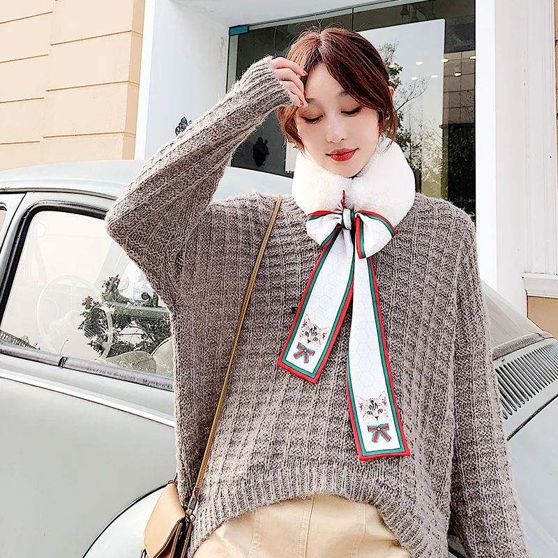 New Korean Version of the Imitation Rabbit Hair Fluffy Scarf Winter Wild Warm Decoration Fur Collar Dual-Use Bow Ribbon Scarf
New Korean Version of the Imitation Rabbit Hair Fluffy Scarf Winter Wild Warm Decoration Fur Collar Dual-Use Bow Ribbon Scarf
