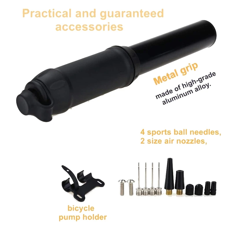 Mini Hand Bike Pump,Portable Bike Air Pump High Pressure 140 Psi Air Pump for Mountain and Bike Tires, Toys, Basketball
Mini Hand Bike Pump,Portable Bike Air Pump High Pressure 140 Psi Air Pump for Mountain and Bike Tires, Toys, Basketball