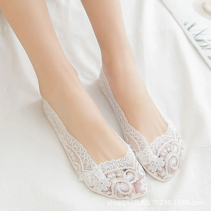 New 5 Pairs Of Ladies Summer Lace Silicone Breathable Non-slip Invisible Slippers Socks Korean
New 5 Pairs Of Ladies Summer Lace Silicone Breathable Non-slip Invisible Slippers Socks Korean