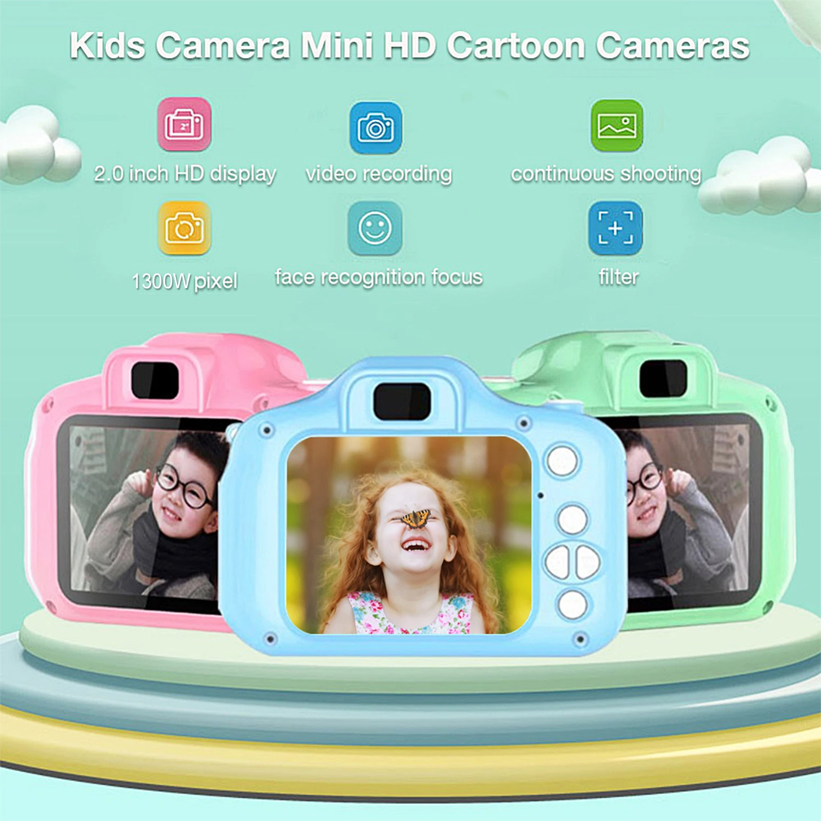 Children's Camera 1080P HD Digital 20 Inch Cute Mini Camera Toys For Child Birthday Gift Waterproof Outdoor Camera awesome
Children's Camera 1080P HD Digital 20 Inch Cute Mini Camera Toys For Child Birthday Gift Waterproof Outdoor Camera awesome