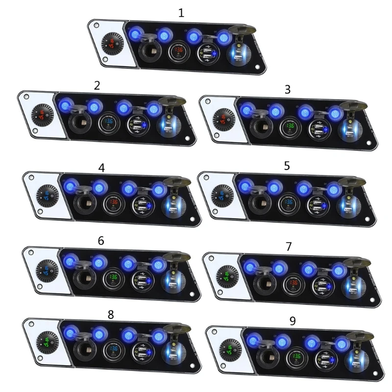 Морское зарядное устройство RV для телефона 12-24 в PD QC3.0 зарядное устройство с вольтметром 
Морское зарядное устройство RV для телефона 12-24 в PD QC3.0 зарядное устройство с вольтметром