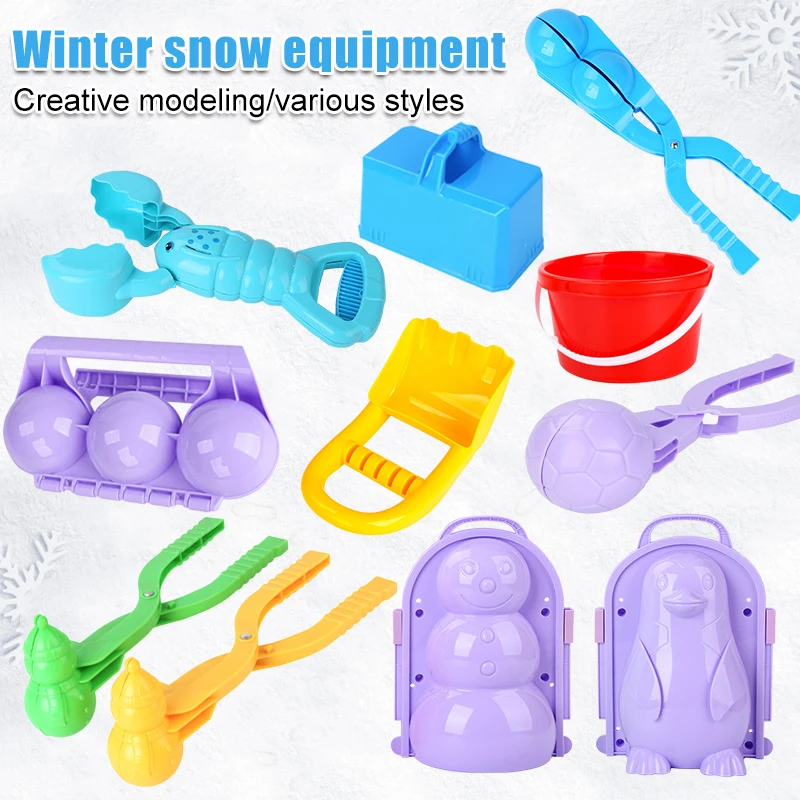 

2021 New Winter Snowball Maker Clip Kids Outdoor Sand Snow Ball Mold Toys Snowball Fight Snowman Clip Beach Toy for Children