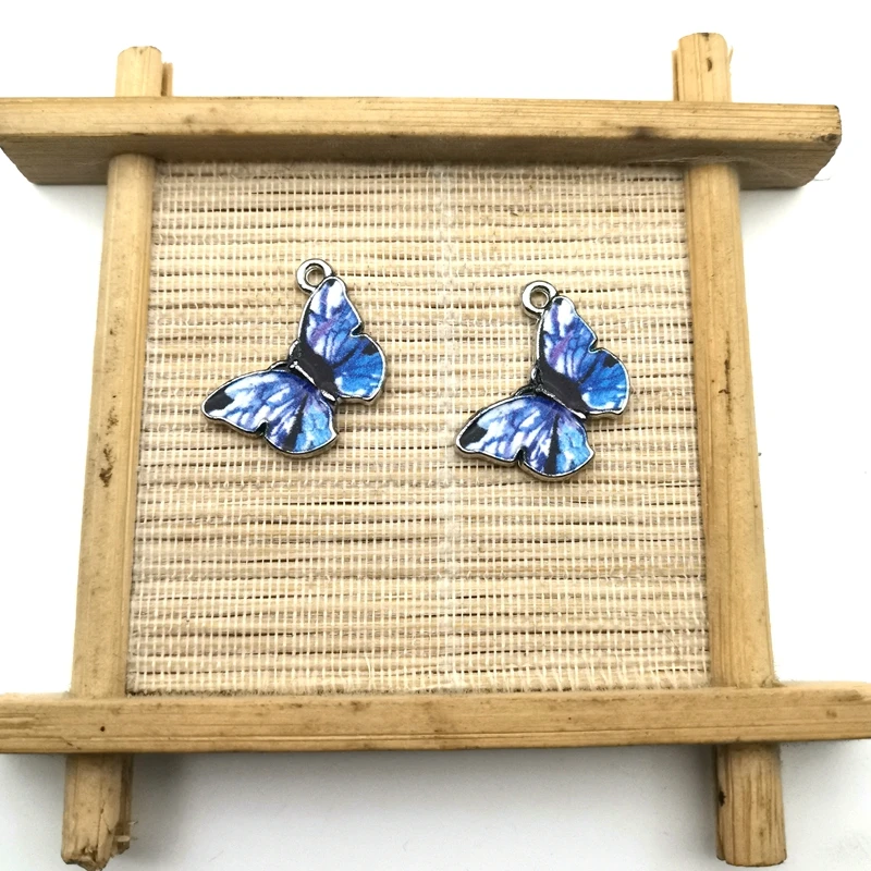 10 Fashionable Butterfly 18x13mm Pendants Colorful Enamel Butterfly Charm Small Animal Earrings To Find DIY Jewelry Accessories 
10 Fashionable Butterfly 18x13mm Pendants Colorful Enamel Butterfly Charm Small Animal Earrings To Find DIY Jewelry Accessories