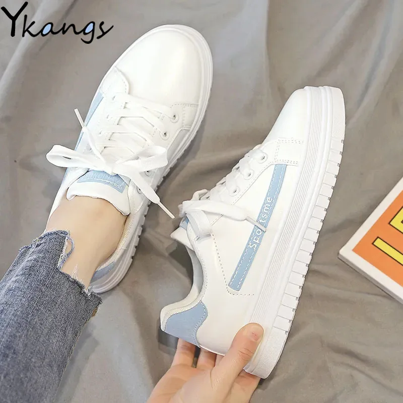 Women Sneakers New Casual Low-top All-match PU Leather Ladies Vulcanized Shoes Korean Style Campus Style Lace-up Platform Shoes
Women Sneakers New Casual Low-top All-match PU Leather Ladies Vulcanized Shoes Korean Style Campus Style Lace-up Platform Shoes