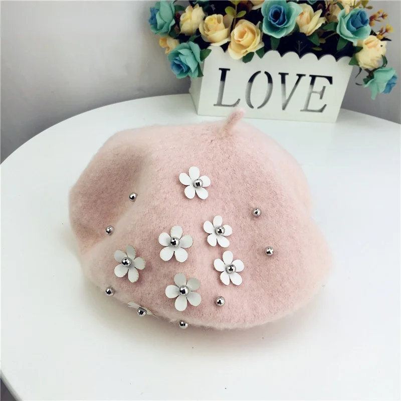 2021 New Fashion Hot Style Kids Wool Winter Warm Hat Flower Beret Hats For Girls Painter Cap French Caps Gorras
2021 New Fashion Hot Style Kids Wool Winter Warm Hat Flower Beret Hats For Girls Painter Cap French Caps Gorras