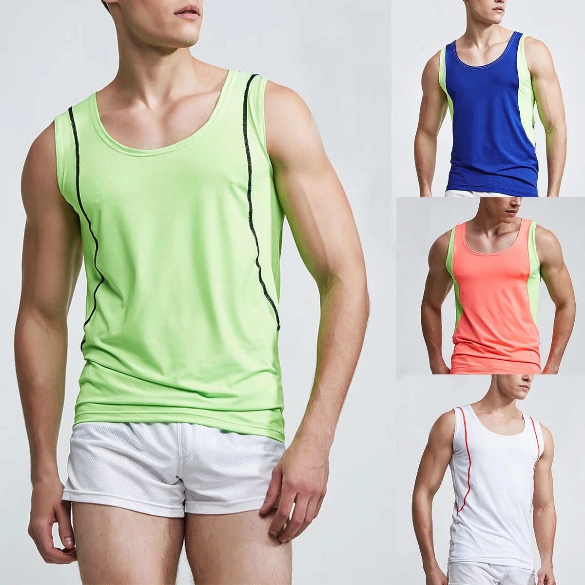 Mens Sports Vest Tank Top Gym Workout Sleeveless Shirt Running Vests Outdoor Elastic chaleco deportivo masculino
Mens Sports Vest Tank Top Gym Workout Sleeveless Shirt Running Vests Outdoor Elastic chaleco deportivo masculino