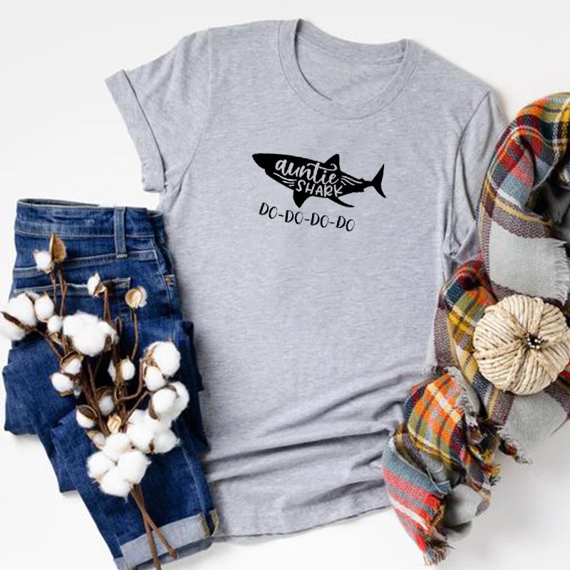 Auntie Shark Shirt Shark Tshirt Women Auntie Gifts Harajuku Womens Clothing Casual Cartoon O-Neck Tee Vintage 90s Woman new
Auntie Shark Shirt Shark Tshirt Women Auntie Gifts Harajuku Womens Clothing Casual Cartoon O-Neck Tee Vintage 90s Woman new
