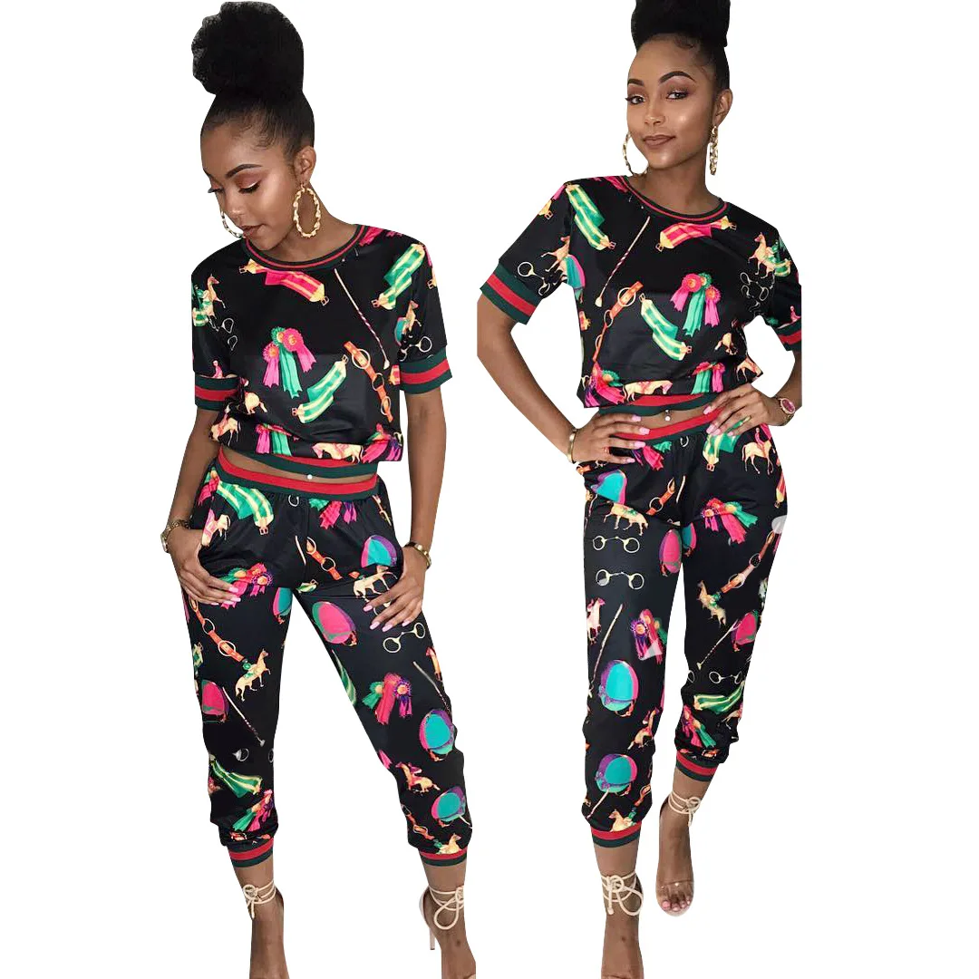 SSEURAT Women Set Print Short Sleeve O-neck Crop Tops Bandage Pencil Pants Two 2 Piece Sets Active Tracksuit Summer Outfits
SSEURAT Women Set Print Short Sleeve O-neck Crop Tops Bandage Pencil Pants Two 2 Piece Sets Active Tracksuit Summer Outfits