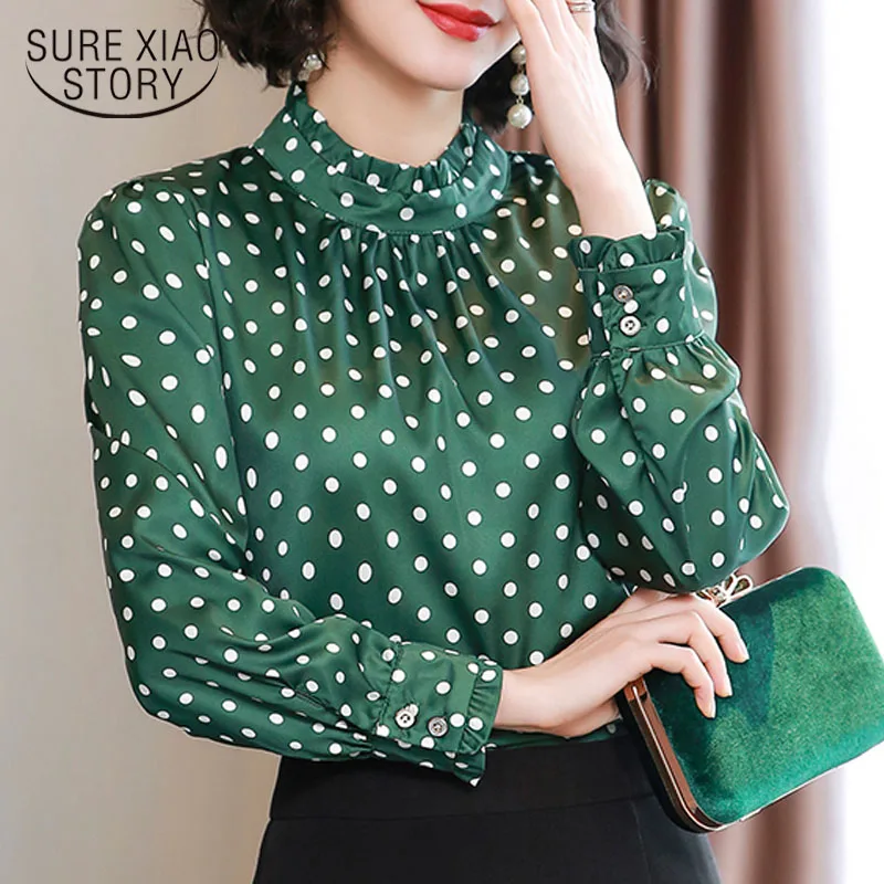 Autumn Fashion Women Shirts Blouses Long Sleeve Polka Dot Women Blouses Casual Stand Collar Women Tops 2020 Fashion Blusas 10589
Autumn Fashion Women Shirts Blouses Long Sleeve Polka Dot Women Blouses Casual Stand Collar Women Tops 2020 Fashion Blusas 10589