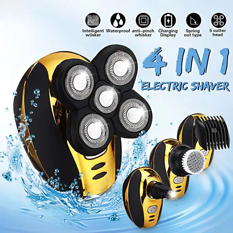 Electric for Men Bald Head Shaver 5 in 1 Electric Shaver Kit Cordless Hair Clipper Nose Hair Trimmer Waterproof USB Rechargeabl
Electric for Men Bald Head Shaver 5 in 1 Electric Shaver Kit Cordless Hair Clipper Nose Hair Trimmer Waterproof USB Rechargeabl