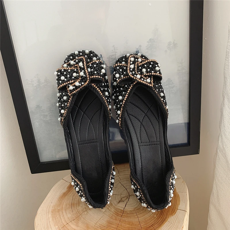 Ladies Bling Crystal Diamond Black Pink Dress Flats Womens Bow Sequins Single Shoes Rhinestone Glitter Square Toe Ballet Flats
Ladies Bling Crystal Diamond Black Pink Dress Flats Womens Bow Sequins Single Shoes Rhinestone Glitter Square Toe Ballet Flats