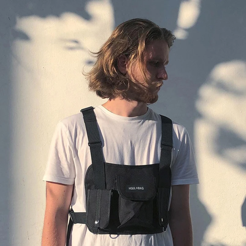 Kanye West for Men collective chest rig Crossbody Black Hip Hop Streetwear Tactical Breast Bag Wrist chest harness with chain
Kanye West for Men collective chest rig Crossbody Black Hip Hop Streetwear Tactical Breast Bag Wrist chest harness with chain