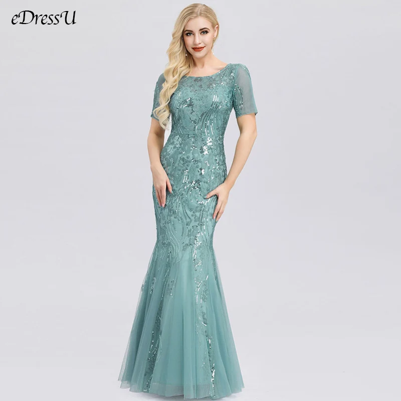 Mermaid Evening Dress Sequin Evening Party Dress O-Neck Elegant Long Dress Vestido de Fiesta Robe Formal Prom Dress HJQ-91897
Mermaid Evening Dress Sequin Evening Party Dress O-Neck Elegant Long Dress Vestido de Fiesta Robe Formal Prom Dress HJQ-91897