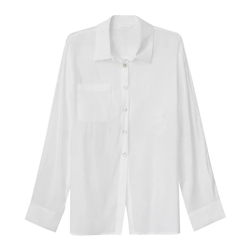 TVVOVVIN 2021 Korean Summer New Simple Lapel Loose Long Sleeve Solid Translucent Casual All-match Shirt Female 6NCH
TVVOVVIN 2021 Korean Summer New Simple Lapel Loose Long Sleeve Solid Translucent Casual All-match Shirt Female 6NCH