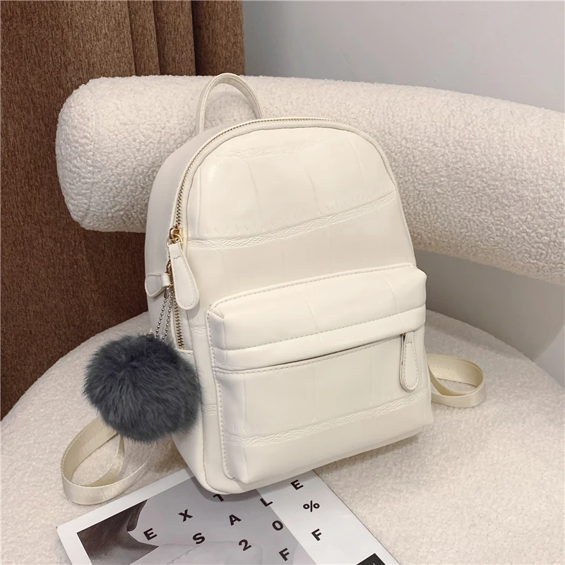 Spring Trend Stone Pattern Small Backpack For Women Fashion Pendent School Bags High Quality Pompon PU Leather Travel Bag 2021
Spring Trend Stone Pattern Small Backpack For Women Fashion Pendent School Bags High Quality Pompon PU Leather Travel Bag 2021