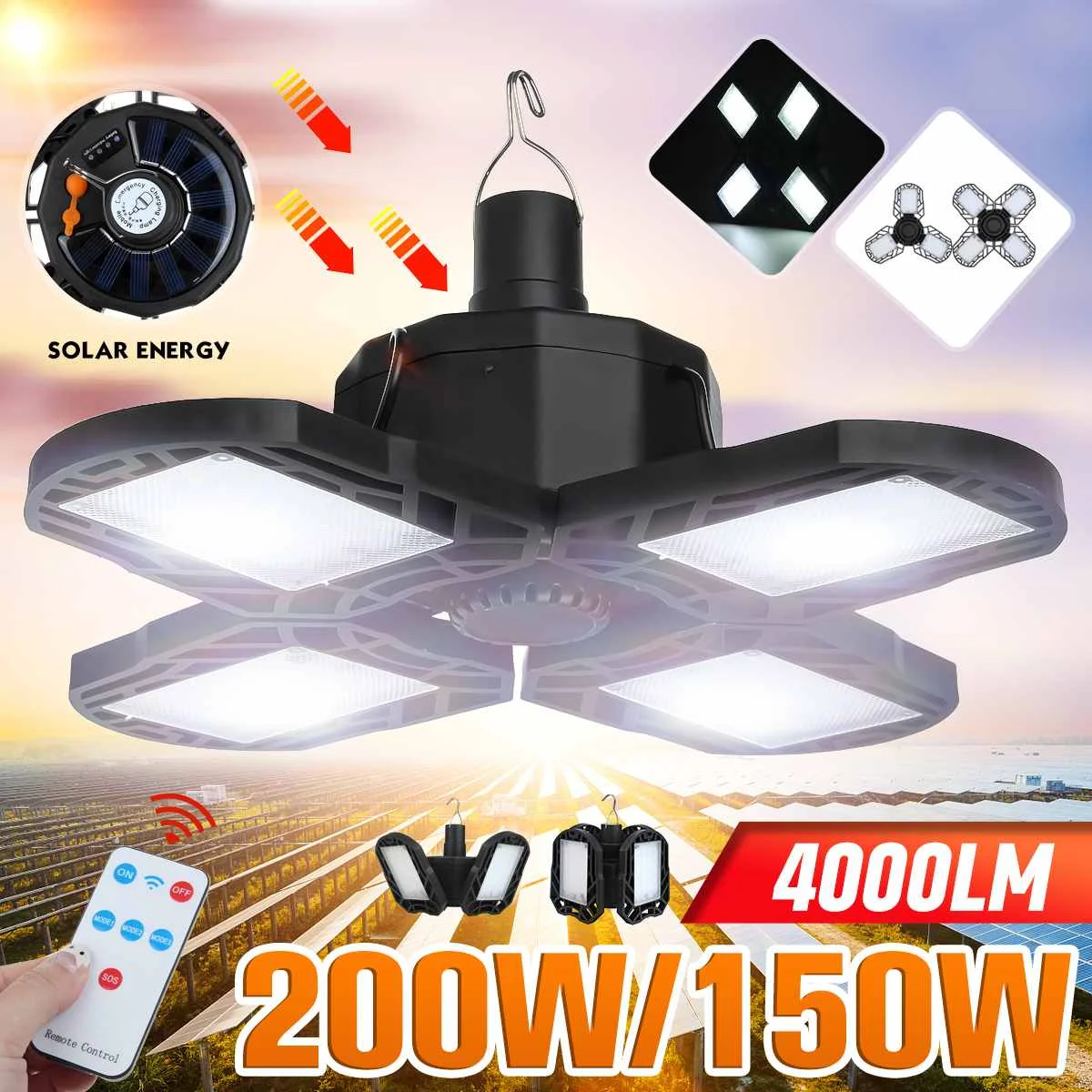 150W/200W USB E27 LED Fan Garage Light Remote Control Deformable Industrial Lighting 4000LM Workshop High Bay Light Garage Lamp
150W/200W USB E27 LED Fan Garage Light Remote Control Deformable Industrial Lighting 4000LM Workshop High Bay Light Garage Lamp