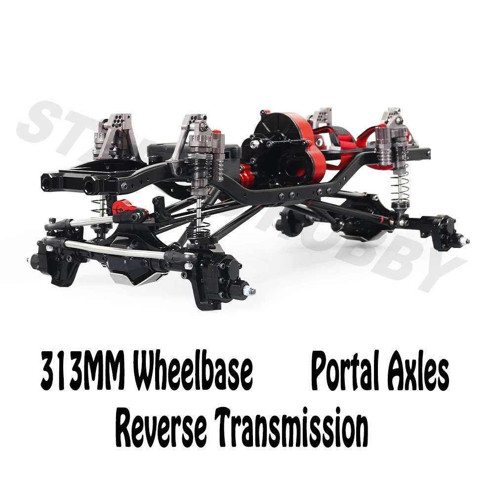 New 313mm 12.3 Inch Wheelbase Reverse Transmission Aluminum Portal Axle 1/10 RC Rock Crawler All Metal Chassis Builders Kit
New 313mm 12.3 Inch Wheelbase Reverse Transmission Aluminum Portal Axle 1/10 RC Rock Crawler All Metal Chassis Builders Kit