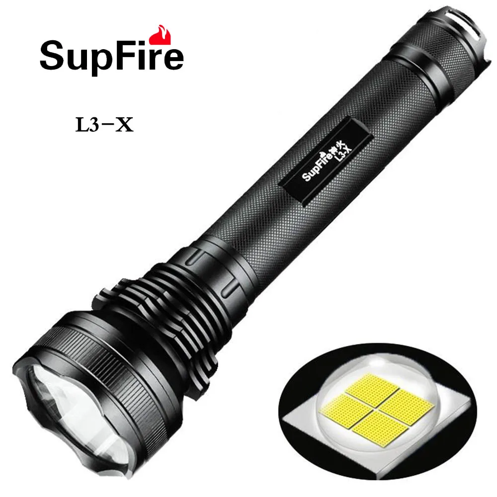 SupFire L3-X ярсветильник свет HP50 ультра-высокая яркость светодиодсветильник вспышка 26650 перезаряжаемый тактический фонарь светильник лагеря
SupFire L3-X ярсветильник свет HP50 ультра-высокая яркость светодиодсветильник вспышка 26650 перезаряжаемый тактический фонарь светильник лагеря
