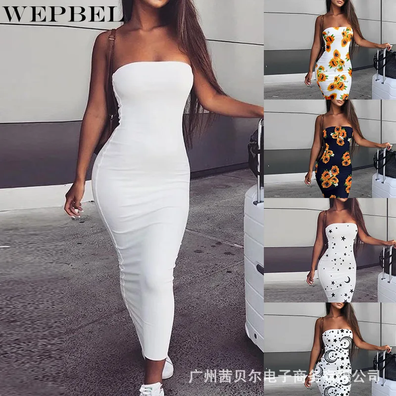 WEPBEL Women Summer Elegant Bodycon Dress Ladies Sexy Sleeveless Halter Slim Fit Long Pencil Dress
WEPBEL Women Summer Elegant Bodycon Dress Ladies Sexy Sleeveless Halter Slim Fit Long Pencil Dress