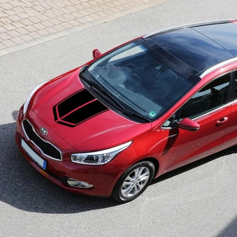 Наклейка на капот автомобиля гоночный Спорт для-KIA CEED SW PRO GT 2010-2019 3-5 дверей