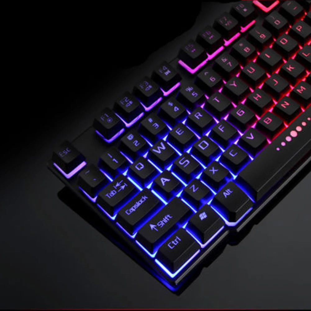 Colorful Rainbow LED Illuminated Backlight USB Wired Desktop Gaming Keyboard
Colorful Rainbow LED Illuminated Backlight USB Wired Desktop Gaming Keyboard