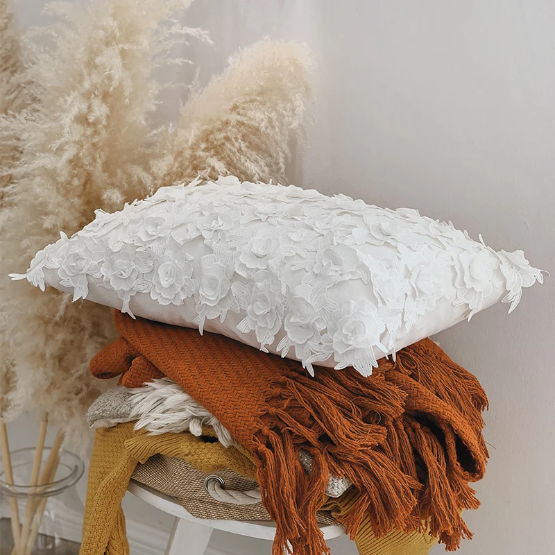 Handmade Original White Cotton Flower Pillow Cusion Cover 40X60cm ins Nordic Style pillow princess lovely girl bedroom pillow
Handmade Original White Cotton Flower Pillow Cusion Cover 40X60cm ins Nordic Style pillow princess lovely girl bedroom pillow