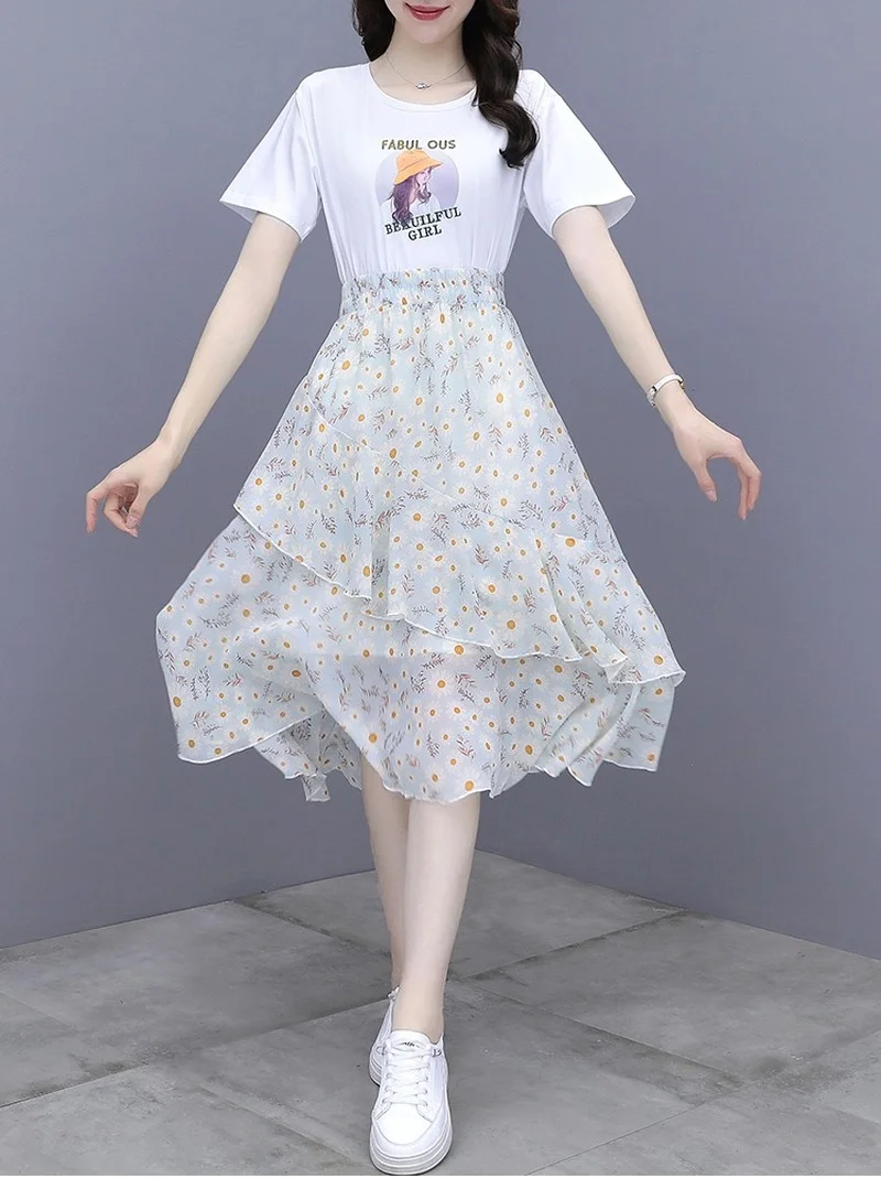 Spring Summer Women Korean Style Chiffon High Waist Midi Skirts Female Floral Patchwork Small Fresh Long Skirts 2021 Two-piece
Spring Summer Women Korean Style Chiffon High Waist Midi Skirts Female Floral Patchwork Small Fresh Long Skirts 2021 Two-piece