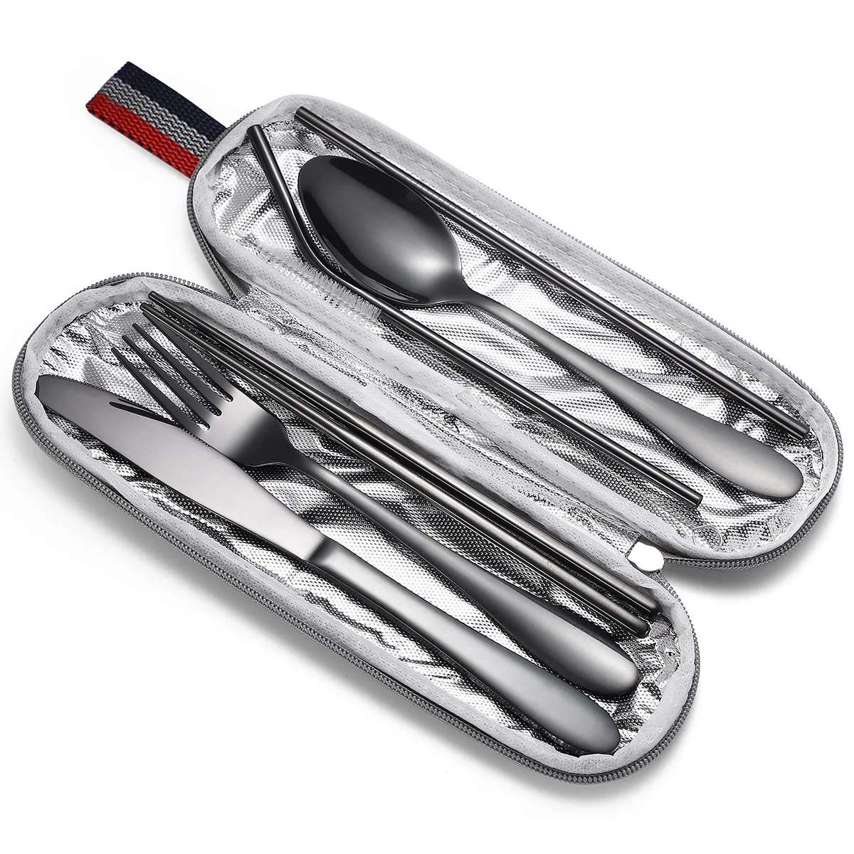 7-piece set 1012 knife fork spoon chopsticks straw Stainless Steel Portable tableware set
7-piece set 1012 knife fork spoon chopsticks straw Stainless Steel Portable tableware set