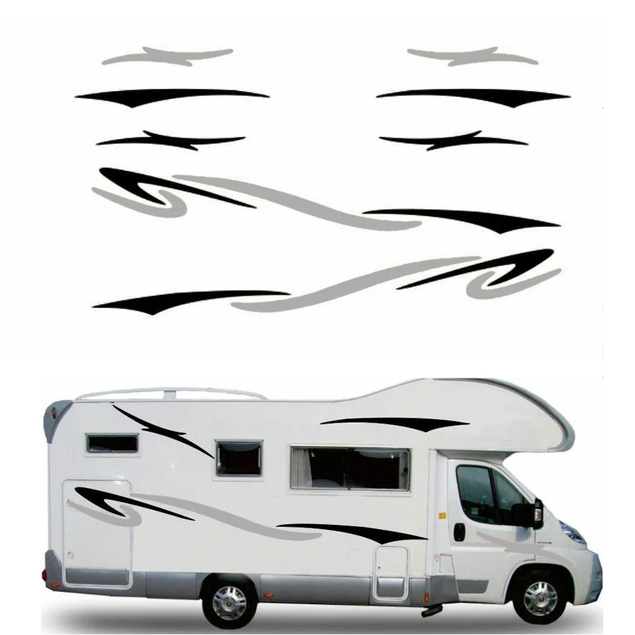 Hot Sell Two Side RV Stripes Graphics Decals Motorhome Stripes Camper Sticker KK Vinyl Accessories for JDM SUV RV VAN Decals PVC
Hot Sell Two Side RV Stripes Graphics Decals Motorhome Stripes Camper Sticker KK Vinyl Accessories for JDM SUV RV VAN Decals PVC