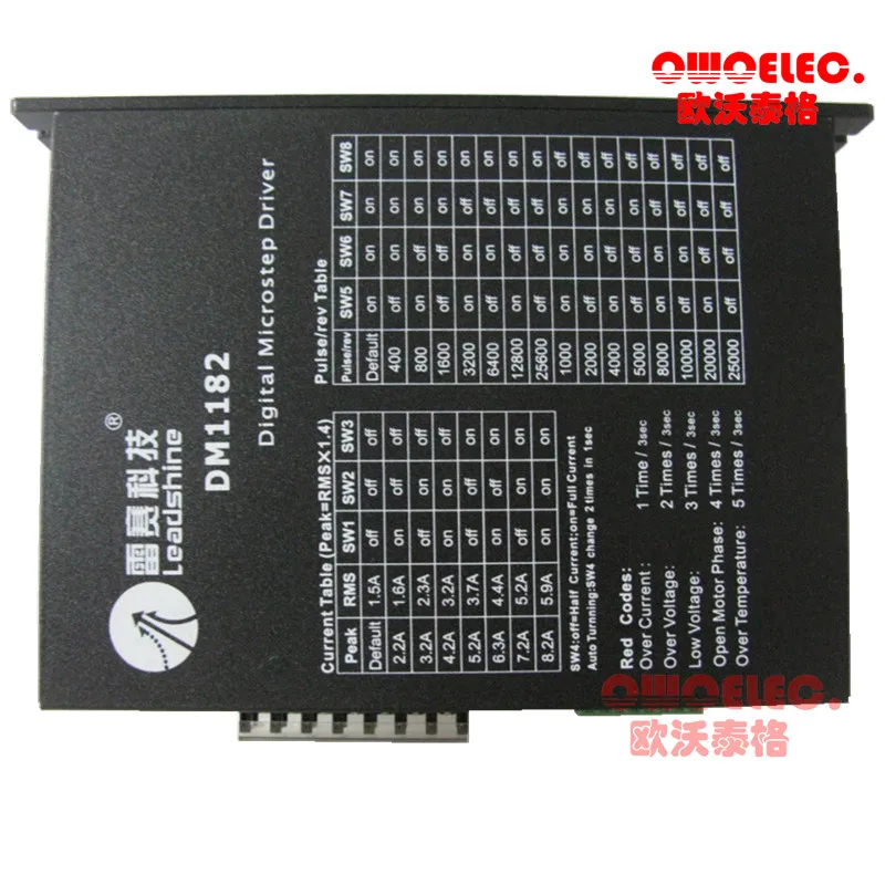 80-150VAC Leadshine digital 2Phase stepping motor driver DM1182 Matching NEMA 34,42 stepper motor for CNC Router Machine
80-150VAC Leadshine digital 2Phase stepping motor driver DM1182 Matching NEMA 34,42 stepper motor for CNC Router Machine