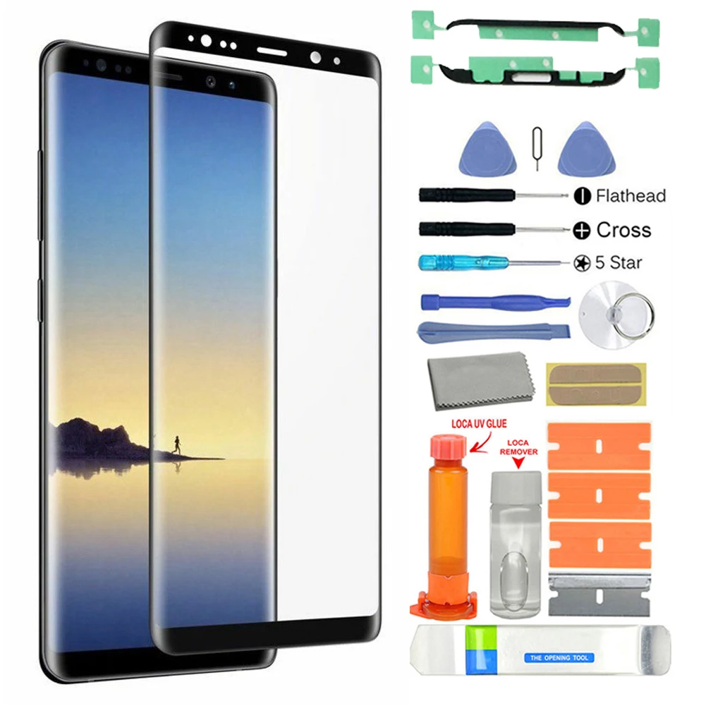 Для Samsung Galaxy S8 SM-G950F G950 запасной экран Переднее стекло объектив Ремонтный комплект