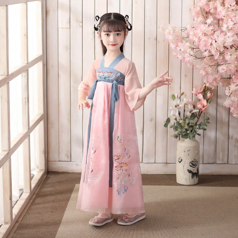 Original Vintage Chinese Style Girl Hanfu Child Baby HanFu Clothes Skirt Dress Performance Acting Costume 
Original Vintage Chinese Style Girl Hanfu Child Baby HanFu Clothes Skirt Dress Performance Acting Costume