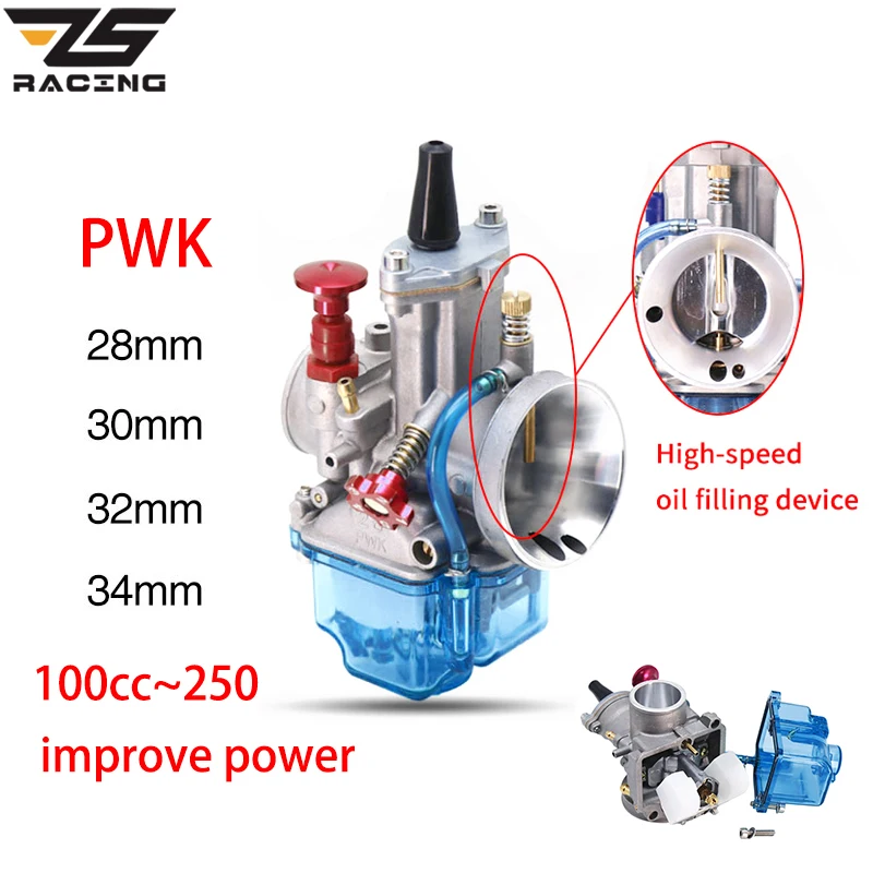 ZS Racing Universal PWK 28mm 30mm 32mm 34mm 4T Stroke Motorcycle Carburetor For Racing ATV UTV Dirt Pit Bike Scooter Power Jet
ZS Racing Universal PWK 28mm 30mm 32mm 34mm 4T Stroke Motorcycle Carburetor For Racing ATV UTV Dirt Pit Bike Scooter Power Jet