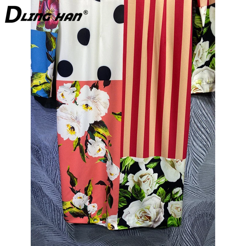 DLINGHAN Vintage Floral Print Contrast Dress Women'sO-Neck Long sleeve Elegant Slim Pencil Dresses Designer Spring New
DLINGHAN Vintage Floral Print Contrast Dress Women'sO-Neck Long sleeve Elegant Slim Pencil Dresses Designer Spring New