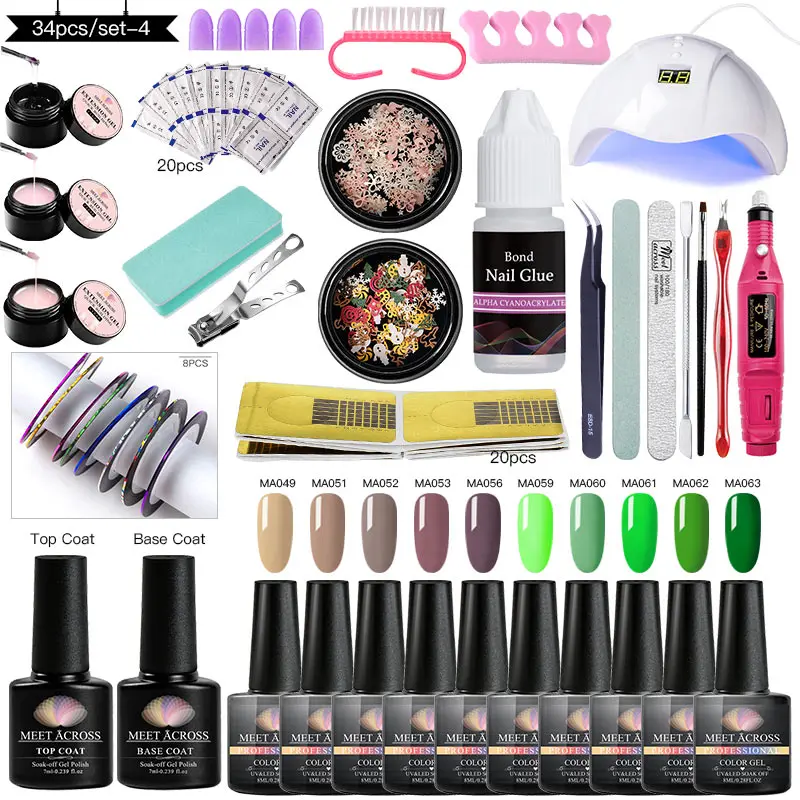 MEET ACROSS Nail Set Gel Polish Nail Art Manicure Tools Kit UV LED Lamp Dryer Soak Off Manicure Drill Machine Kit Nail Art Tools
MEET ACROSS Nail Set Gel Polish Nail Art Manicure Tools Kit UV LED Lamp Dryer Soak Off Manicure Drill Machine Kit Nail Art Tools