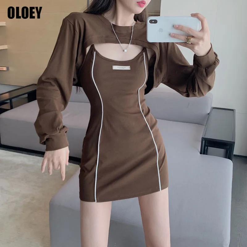Korean Women 2021 Autumn New Sweet Cool Babes Style Hot Girl Sexy Party Suspender Dress Ladies Fashion Long-Sleeve Top Two-Piece
Korean Women 2021 Autumn New Sweet Cool Babes Style Hot Girl Sexy Party Suspender Dress Ladies Fashion Long-Sleeve Top Two-Piece