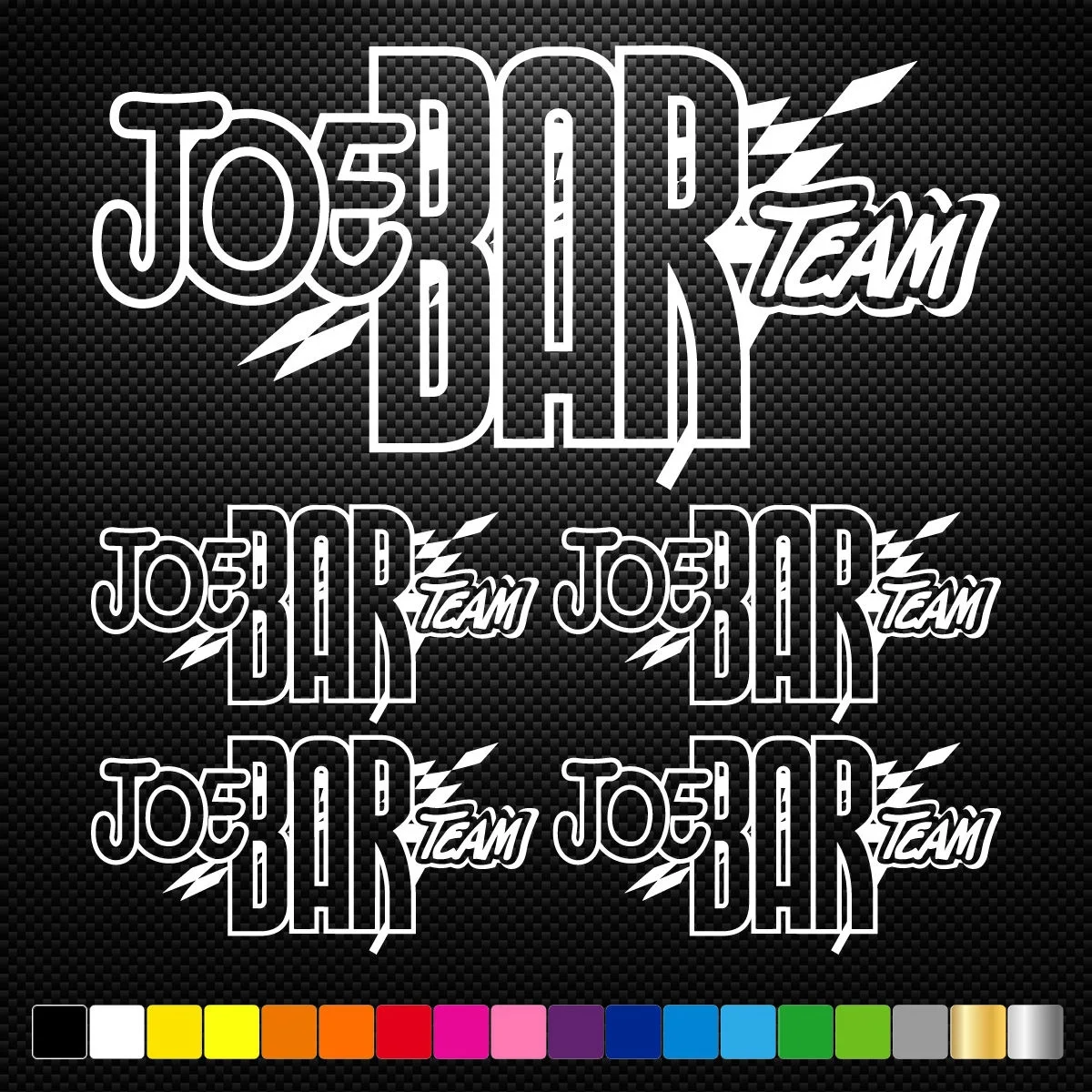 Наклейки для 1 набора JOE BAR TEAM 5, наклейки, клейкие бумаги, автомобиль, спонсорский бренд
Наклейки для 1 набора JOE BAR TEAM 5, наклейки, клейкие бумаги, автомобиль, спонсорский бренд