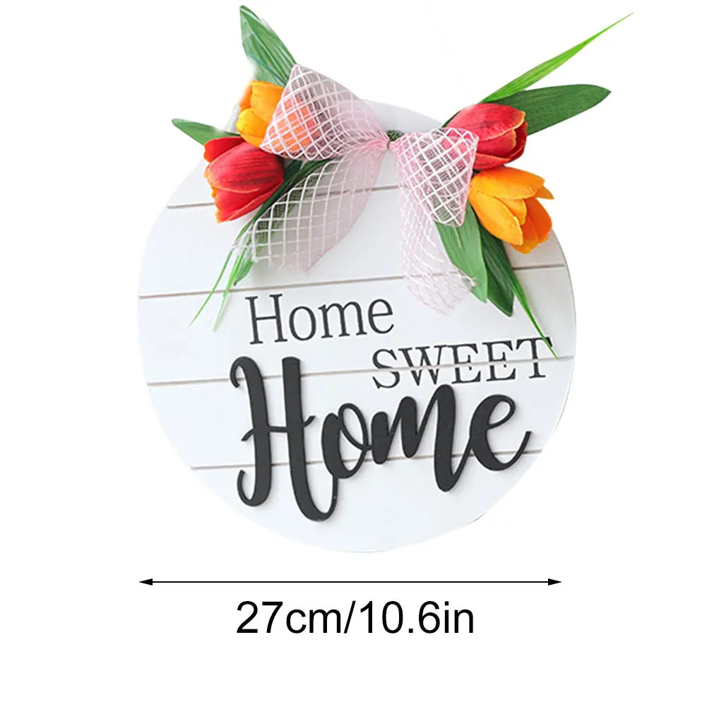 Front Door Welcome Sign Home Hanging Rustic Round Plaque With Artificial Tulips Decoration For Porch Spring Wedding Decorations
Front Door Welcome Sign Home Hanging Rustic Round Plaque With Artificial Tulips Decoration For Porch Spring Wedding Decorations