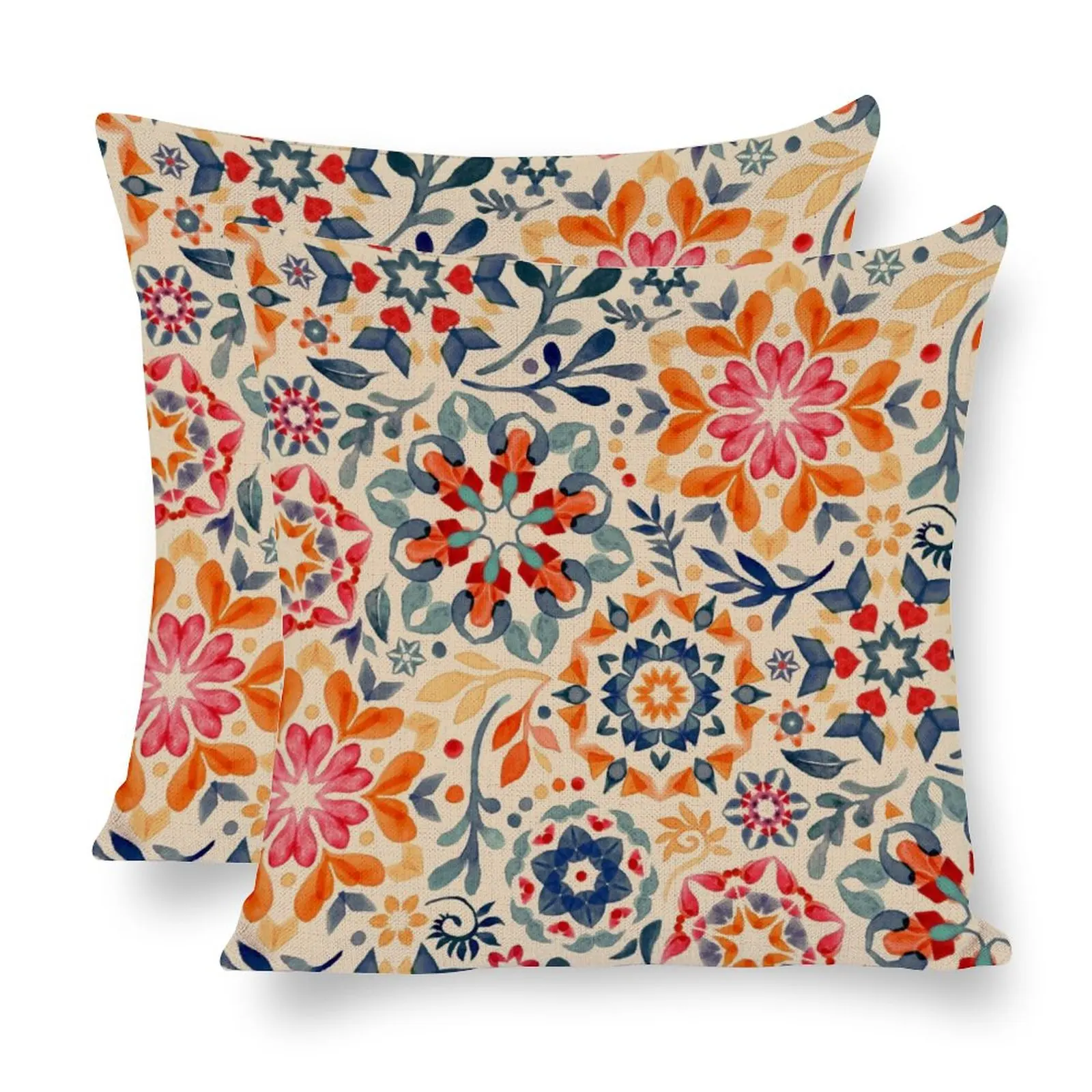 Watercolor Kaleidoscope Floral Throw Pillow Linen Decorative Living Room Boho Bohemian Mandala Pillow Cover Seater Square Gift
Watercolor Kaleidoscope Floral Throw Pillow Linen Decorative Living Room Boho Bohemian Mandala Pillow Cover Seater Square Gift