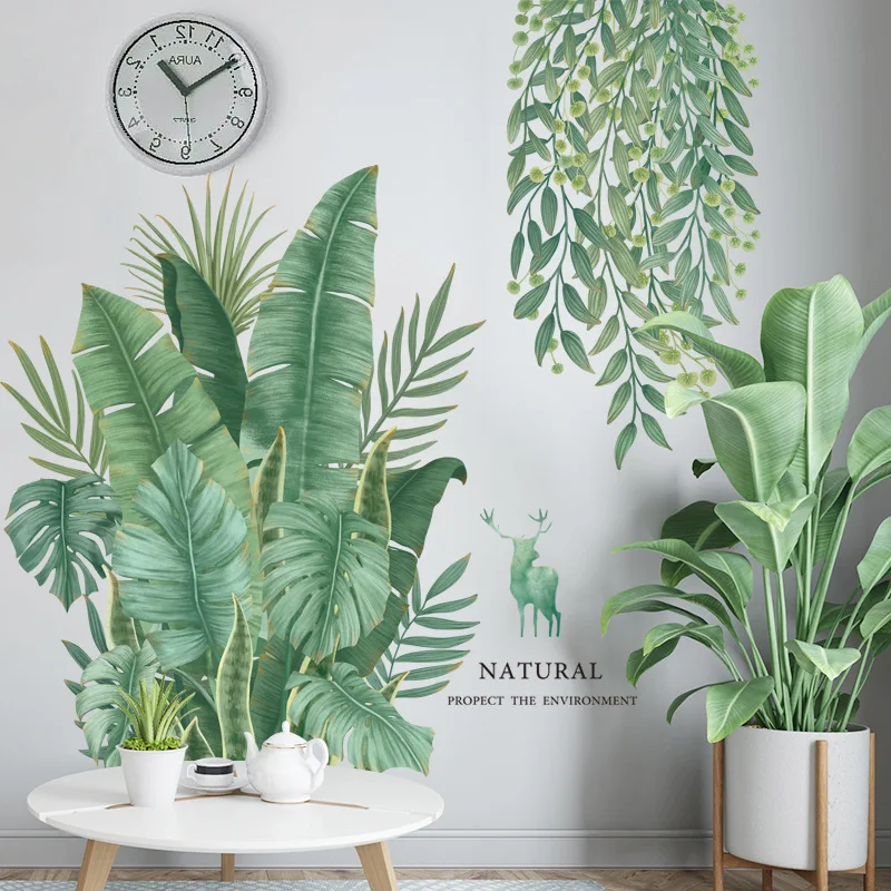 Green Leaf Plant PVC Wall Sticker DIY Mural Art Home Decal Baseboard Wall Decoration for Balcony Skirting Home Kitchen Decal
Green Leaf Plant PVC Wall Sticker DIY Mural Art Home Decal Baseboard Wall Decoration for Balcony Skirting Home Kitchen Decal