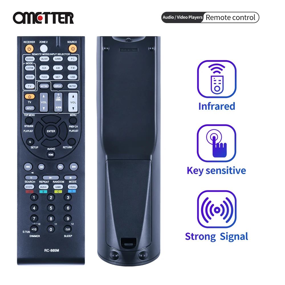 Пульт дистанционного управления RC-865M TXNR525, подходит для ресивера Onkyo AV TX-NR525
Пульт дистанционного управления RC-865M TXNR525, подходит для ресивера Onkyo AV TX-NR525