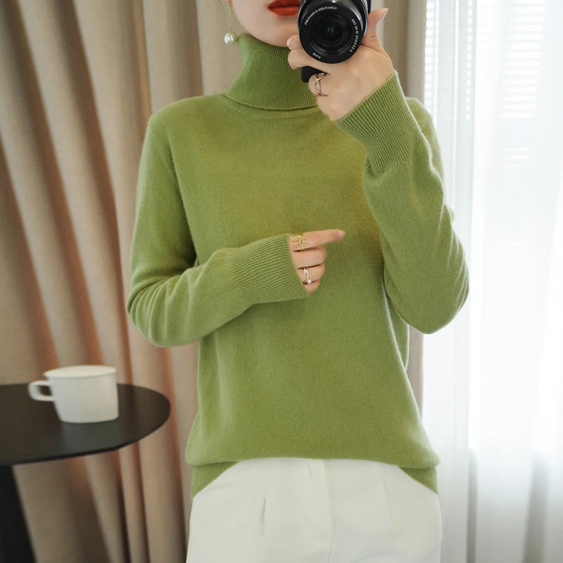 BELIARST 100% Pure Wool Sweater Women's Semi-high Collar Slim Sweater Autumn and Winter New Short Paragraph Thick Pullover 
BELIARST 100% Pure Wool Sweater Women's Semi-high Collar Slim Sweater Autumn and Winter New Short Paragraph Thick Pullover