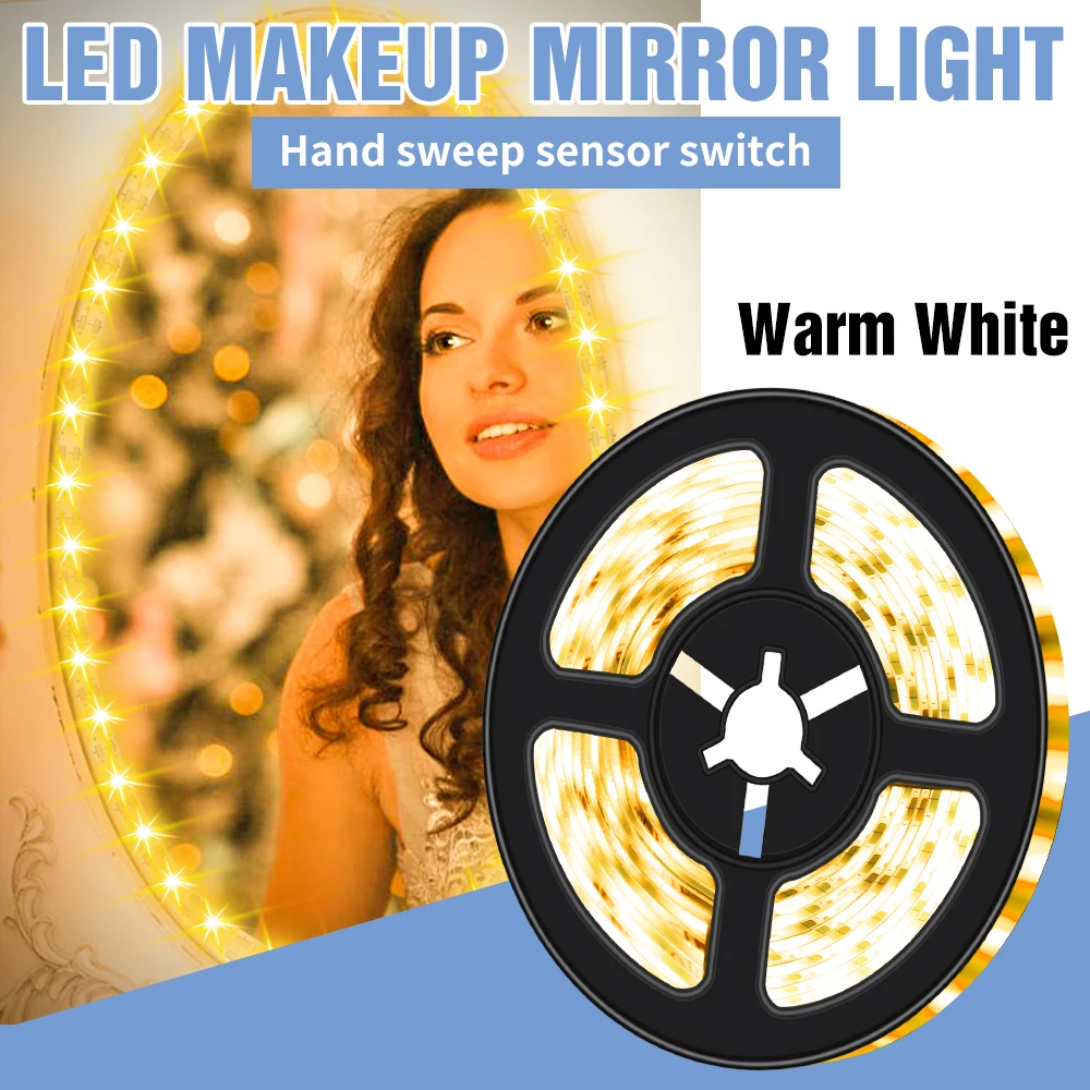 Hollywood Led Vanity Light Strip Hand Sweep Sensor Makeup Mirror Lamp 5V Cosmetic Mirror Lamp Bathroom Dressing Table Light Tape
Hollywood Led Vanity Light Strip Hand Sweep Sensor Makeup Mirror Lamp 5V Cosmetic Mirror Lamp Bathroom Dressing Table Light Tape