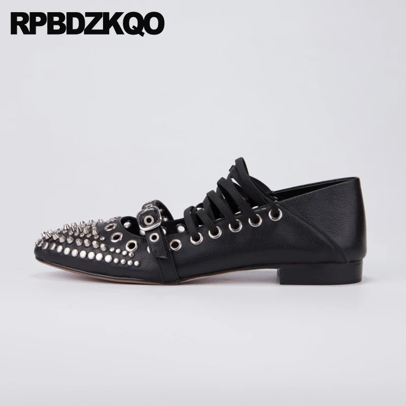 Pointed Toe Fashion Black Real Leather Rivet China Lace Up Chinese Designer Shoes Women Luxury 2021 Flats Genuine Stud Metal
Pointed Toe Fashion Black Real Leather Rivet China Lace Up Chinese Designer Shoes Women Luxury 2021 Flats Genuine Stud Metal